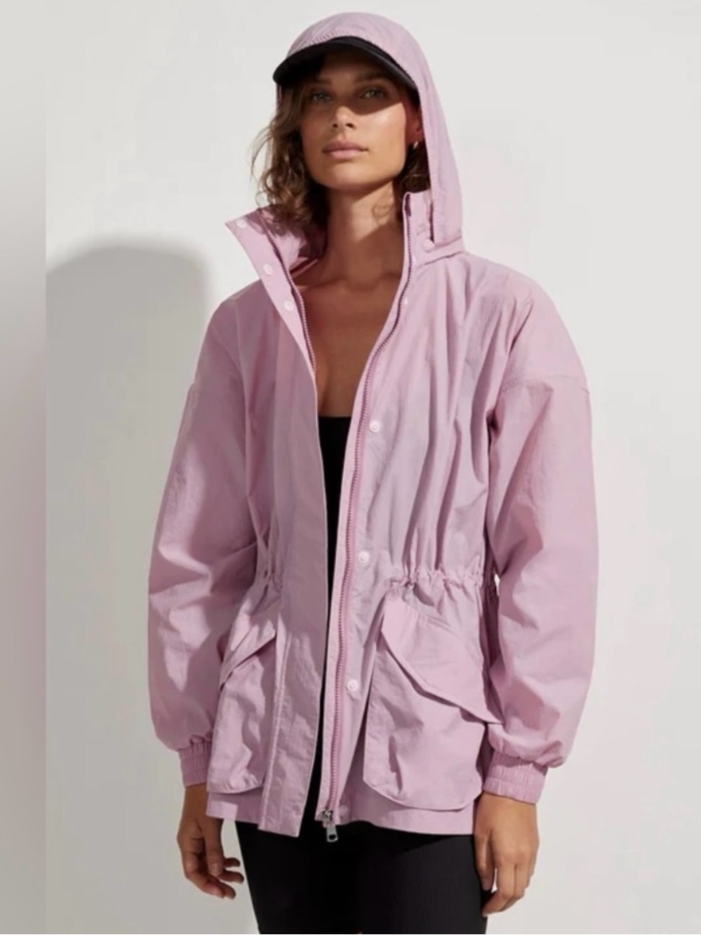 Varley Nellie Relaxed-Fit Windbreaker Mauve Mist - Sz XS